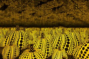 Yayoi Kusama, All the Eternal Love I Have for the Pumpkins, detail, 2016
