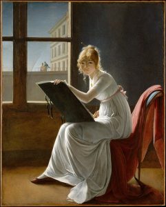 Marie Denise Villers - Portrait of a young woman drawing - (MeisterDrucke-605039)