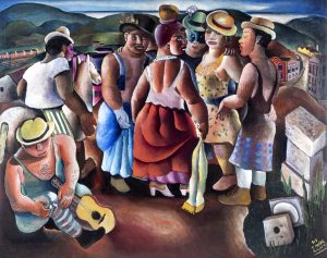 04593 - Di Cavalcanti, Emiliano - Carnaval - Déc. 1920 - óleo sobre tela - acid - 126x157 cm -